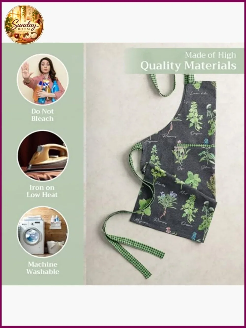 100% Cotton Unisex Apron with Pocket Kitchen Chef Apron